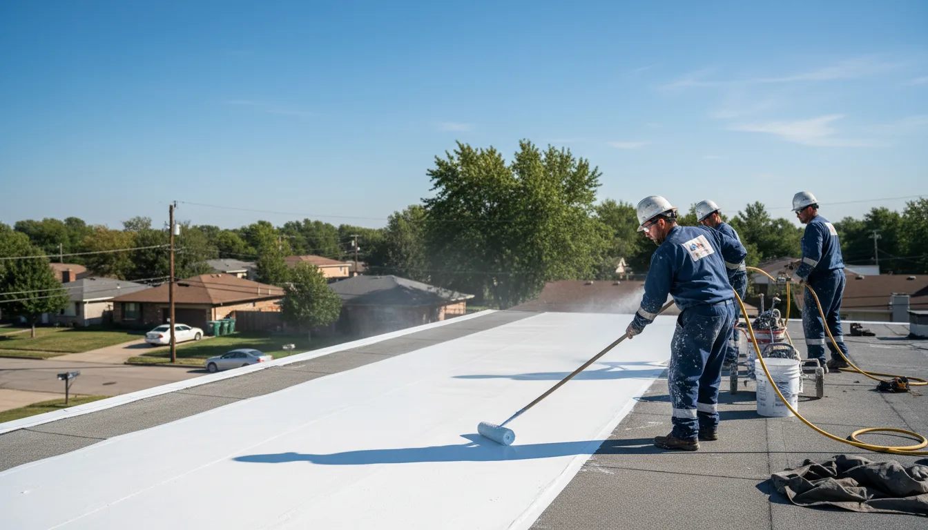 Commercial roof coating in Stamford, TX near me